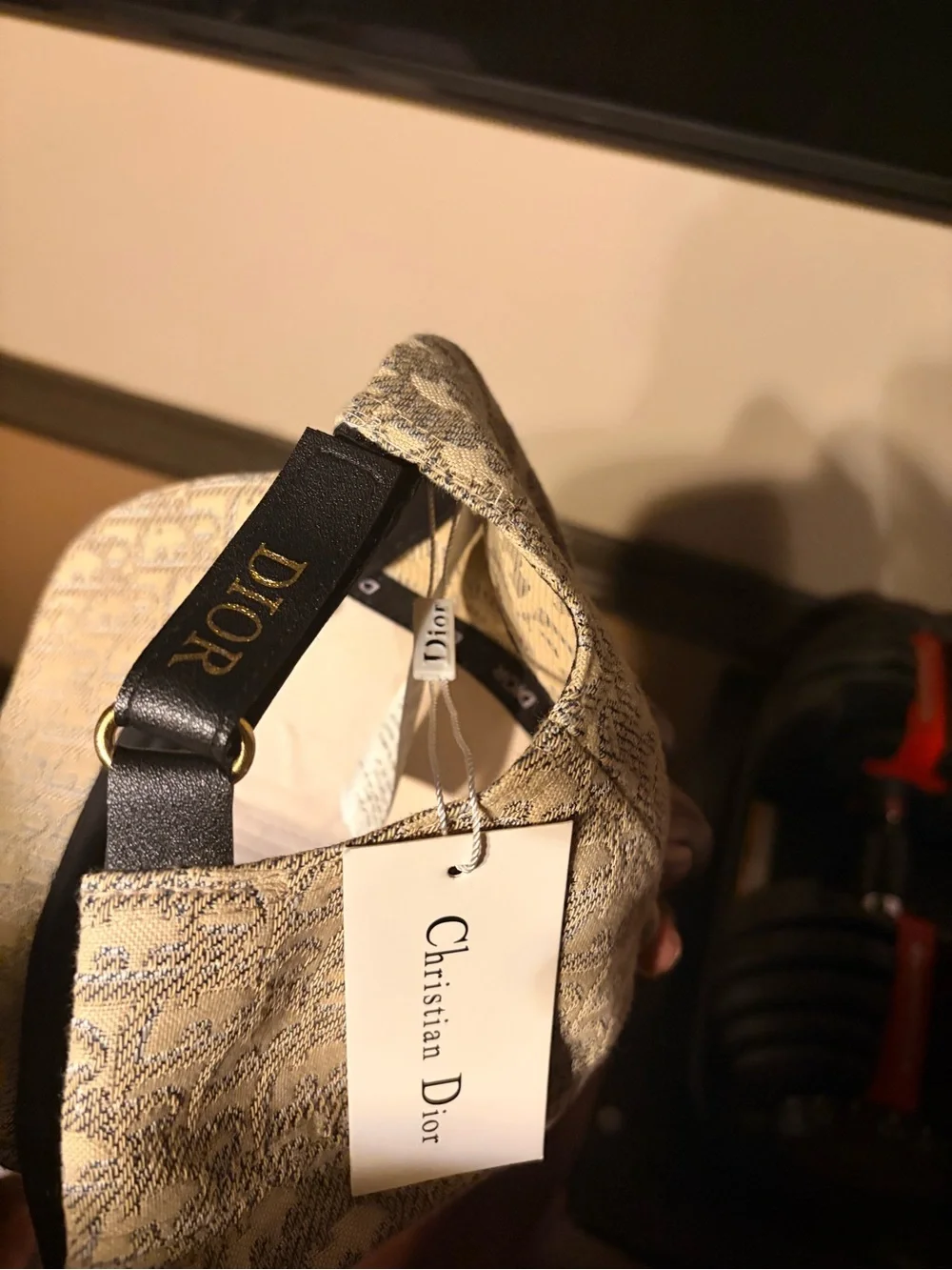 Authentic Dior Oblique Monogram Baseball Cap with Embroidered Logo